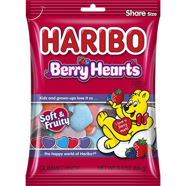 Haribo Valentine Berry Hearts 3.1oz Bag