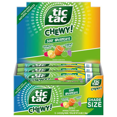 Tic Tac Chewy King Sour Fruit Adventure 12ct