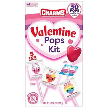 Charms Valentine Pops Kit 10.58oz Box