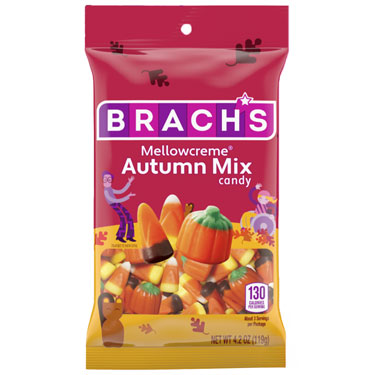 Brachs Halloween Autumn Mix 4.2 oz Peg Bag