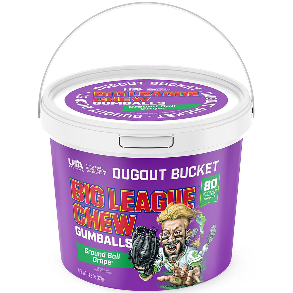 Big League Chew Gumballs Grape Dugout Bucket