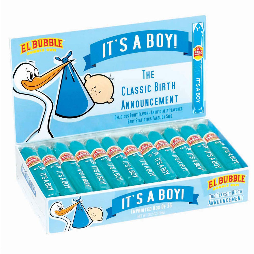 It's A Boy Bubble Gum Cigars 36ct Box