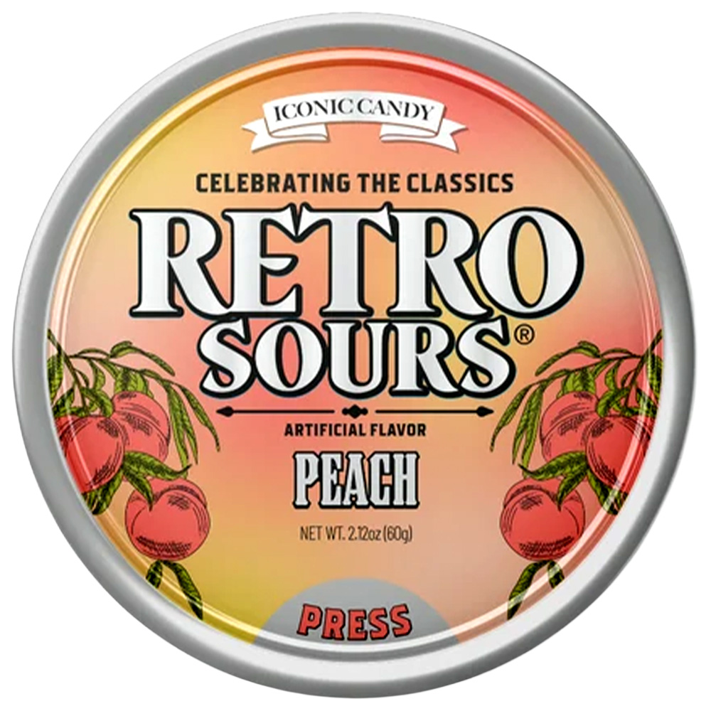 Retro Sours Peach 2.12oz Tin