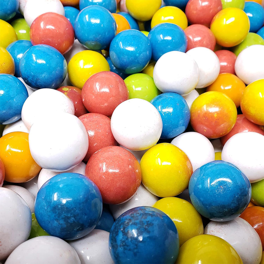 Dubble Bubble 1 Inch Gumballs Lightning Bolts Sour Filled 1 lb