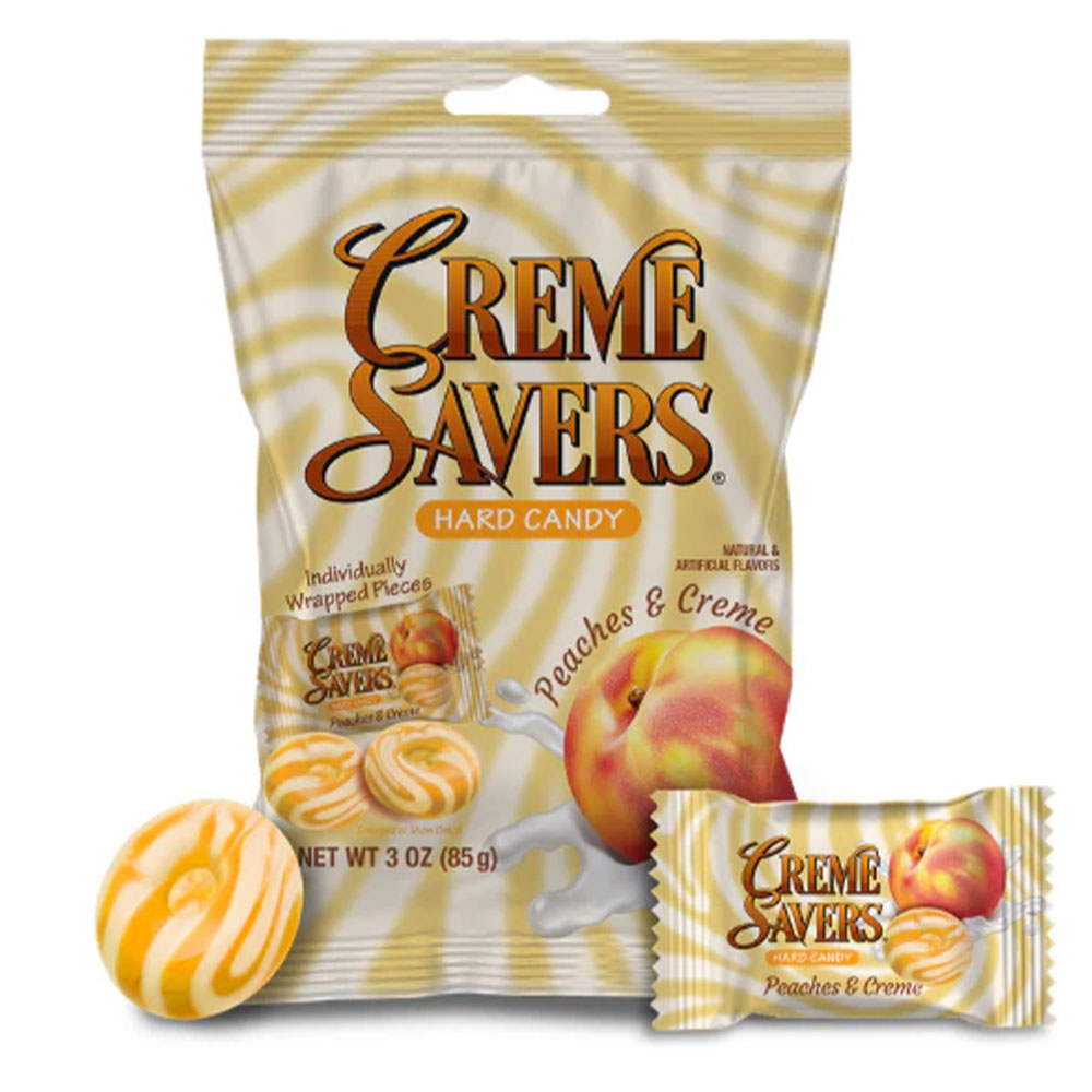 Creme Savers Hard Candy Peaches and Creme 3oz Bag