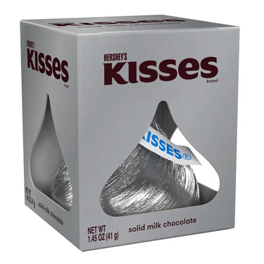 Hersheys Solid Milk Chocolate Kiss 1.45oz Box