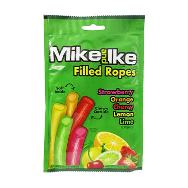 Mike and Ike Filled Licorice Ropes 3oz Bag