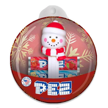 Pez Christmas Ornament Snowman