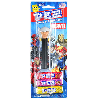 PEZ Dispenser Marvel Thor with Candy Rolls