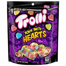 Trolli Sour Brite Hearts 10oz Bag