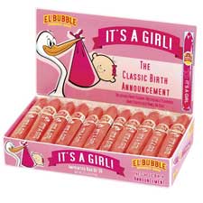 It's A Girl Bubble Gum Cigars 36ct Box