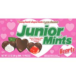 Junior Mints Valentines Hearts 3.5oz Box