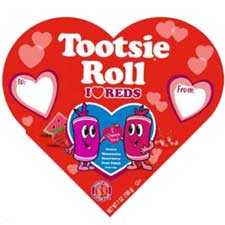 Tootsie Roll Valentines All Red Fruit Chews Heart Gift Box 7oz