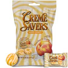 Creme Savers Hard Candy Peaches and Creme 6.25oz Bag