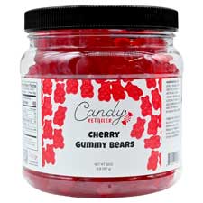 Candy Retailer Gummy Bears Cherry 32oz Jar