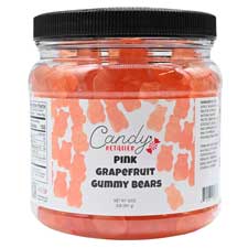 Candy Retailer Gummy Bears Pink Grapefruit 32oz Jar