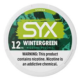SYX Nicotine Pouches Wintergreen 12mg 5ct