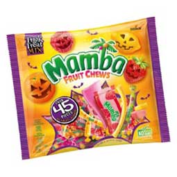 Mamba Assorted Fruit Chews Halloween Trick Or Treat 45ct Bag