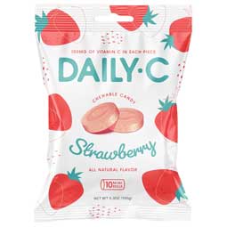 Daily C Strawberry Flavored Chewable Candy 5.30oz Bag