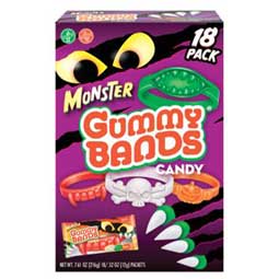 Halloween Monster Gummy Bands Candy 18ct