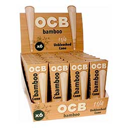 OCB Bamboo Cones 1.25 24pks of 6