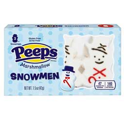 Peeps Christmas Marshmellow Snowmen 1.5oz 3ct