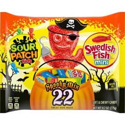 Sour Patch Kids and Swedish Fish Spooky Halloween Mix 22ct Bag