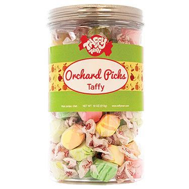 Taffy Town Orchard Picks Salt Water Taffy 18oz Gift Canister